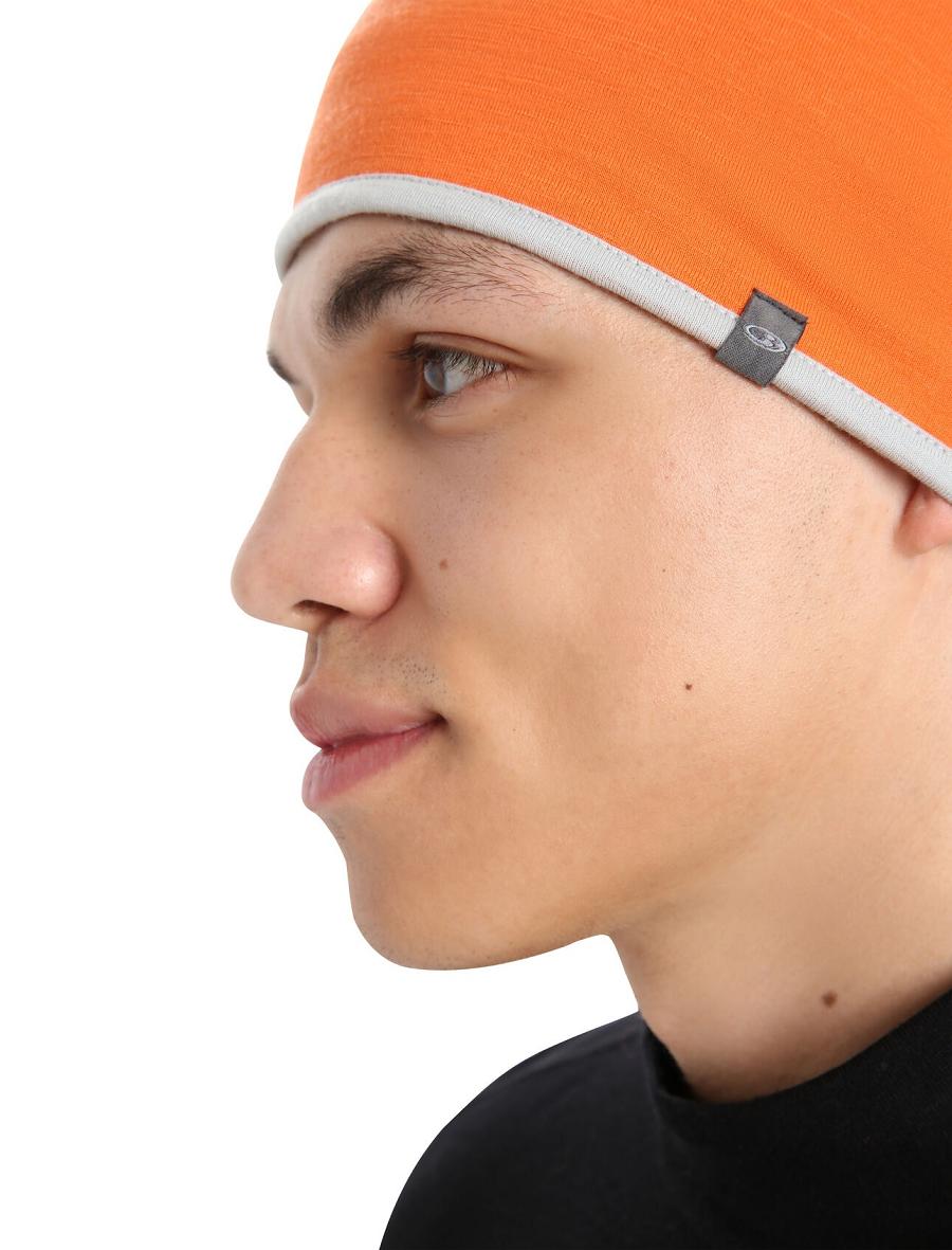 Icebreaker Unisex Merino Pocket Beanie Női Kalap Narancssárga Bézs | HU 1487AHKP